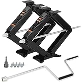 OULEME 24" RV Camper Scissor Jack, Heavy Duty 9500 lbs Travel Trailer Leveling Stabilizer with Crank Handle & Drill Socket - 