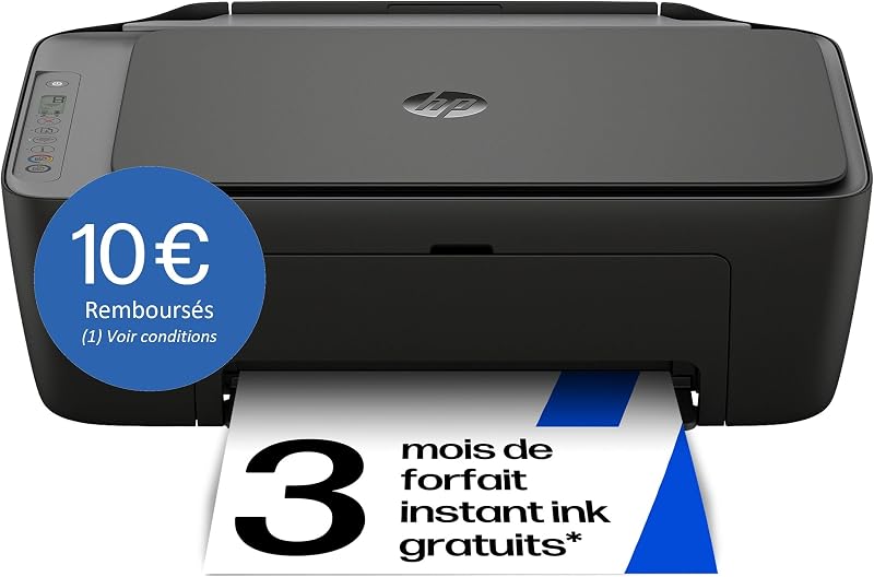 DeskJet 2920, 89F97B, Imprimante Multifonction, Jet d’Encre A4 Couleur, Recto/Verso Manuel, 7,5 ppm, Wi-FI, 3 Mois d'InstantInk Inclus, Noire