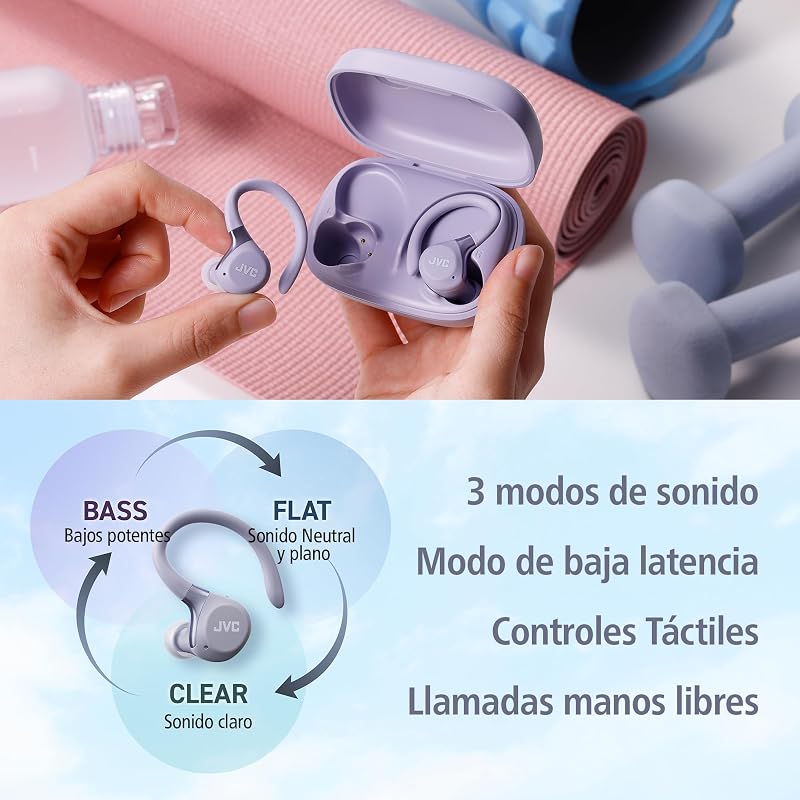 HA-EC75T-V True Wireless Sport ANC IP57, 40 h, Violeta