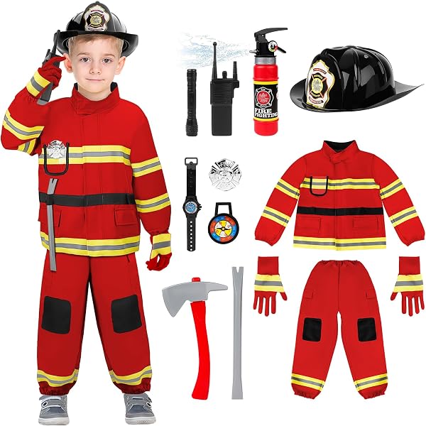 California Costumes Jr. Fire Chief Costume For Toddlers - Medium Size With Jacket, Pants & Play Helmet - View #6