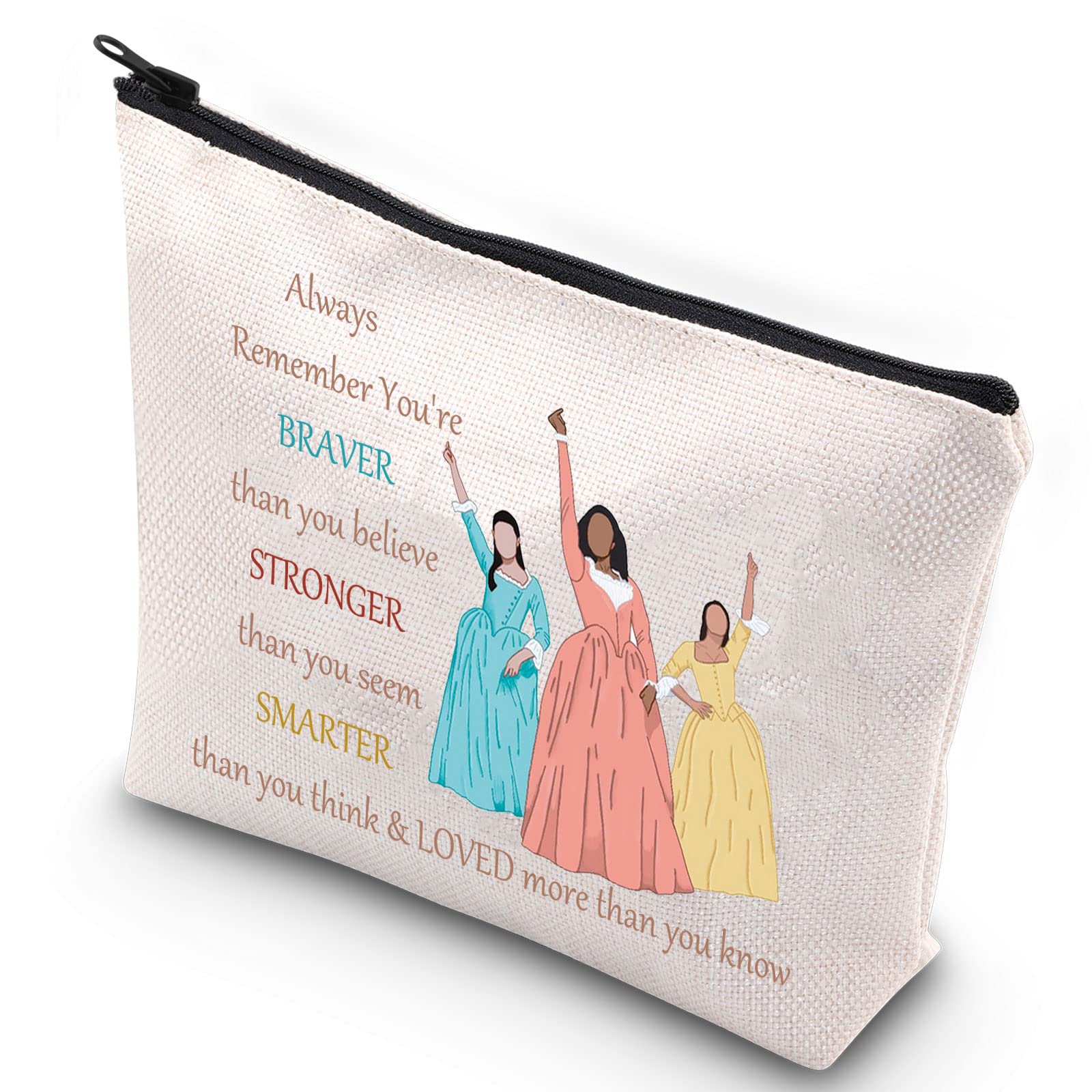 WZMPA Musical Character Cosmetic Bag Musical Lover Gift Theater Drama Zipper Pouch Bag Theater Merchandise, Always 3 People, Cosmetic Bag