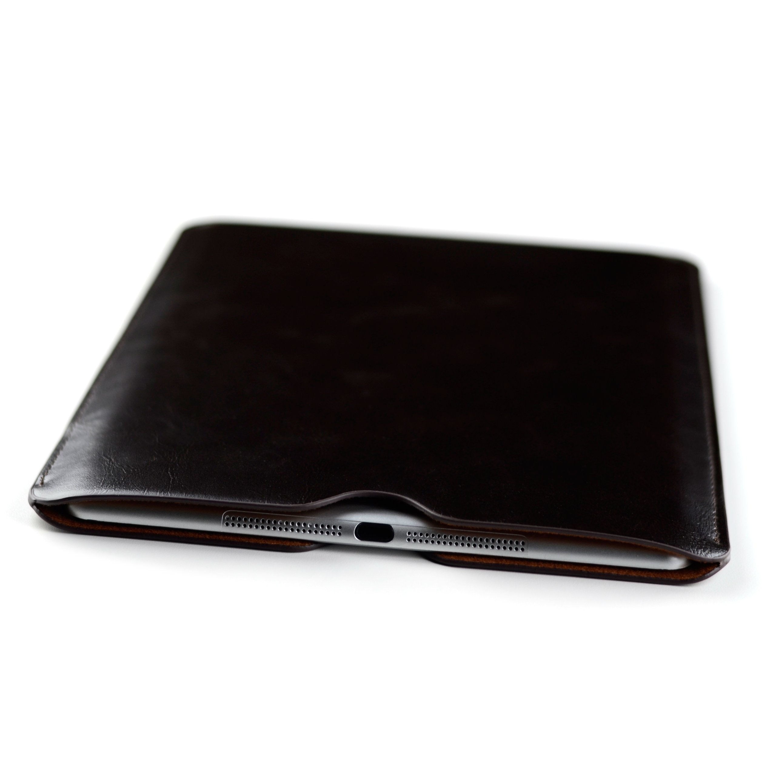 Dockem Executive Sleeve for iPad 9.7 (2017 and 2018), iPad Pro 9.7, iPad Air & iPad Air 2: Slim, Premium Synthetic Leather Tablet Case: Microfiber Lined, Simple, Protective Cover [Dark Brown]