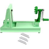 Vollum Vegetable Spiralizer with 4 Blades Straight and Serrated | Includes 1 straight-edged and 3 serrated blades. Spiralizes zucchini, squash, and butternut squash into fresh veggie noodles.