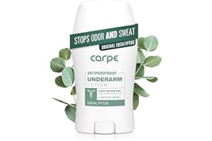 Carpe Underarm Antiperspirant and Deodorant, Clinical strength with all-natural Eucalyptus scent, Combat excessive sweating Stay fresh and dry, Great for hyperhidrosis