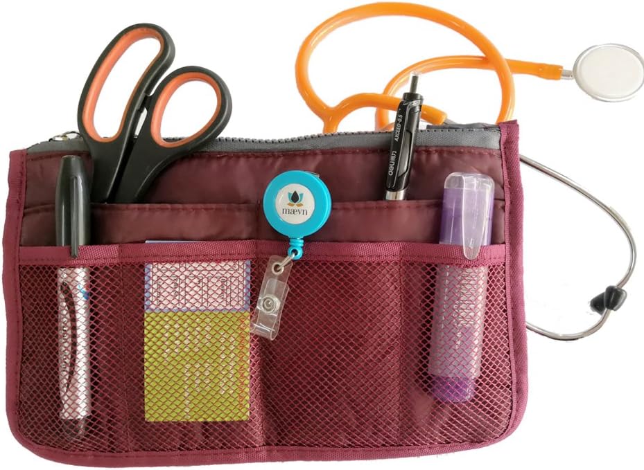 Pandamed Nurse Purse Insert Organizer - 13 Pockets Purse Multiple Pockets Bag in Bag JYB180318
