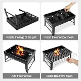 AGM Barbecue Grill Portable Folding Charcoal Grill Desk Tabletop Outdoor view 3