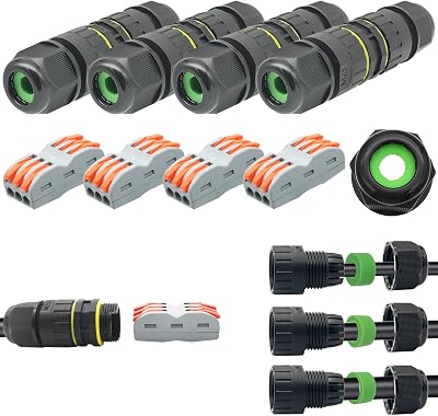 Waterproof Outdoor Junction Box 3/2 Poles IP68 5-14mm Pack of 4