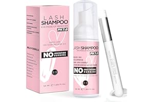 CLIONE PRIME Gentle Eyelash Cleanser For Extensions - Eyelash Shampoo For Lash Extensions Lash Wash for Natural Lashes and Extensions Paraben & Sulfate Free Lash Cleaner Safe Mascara & Makeup Remover