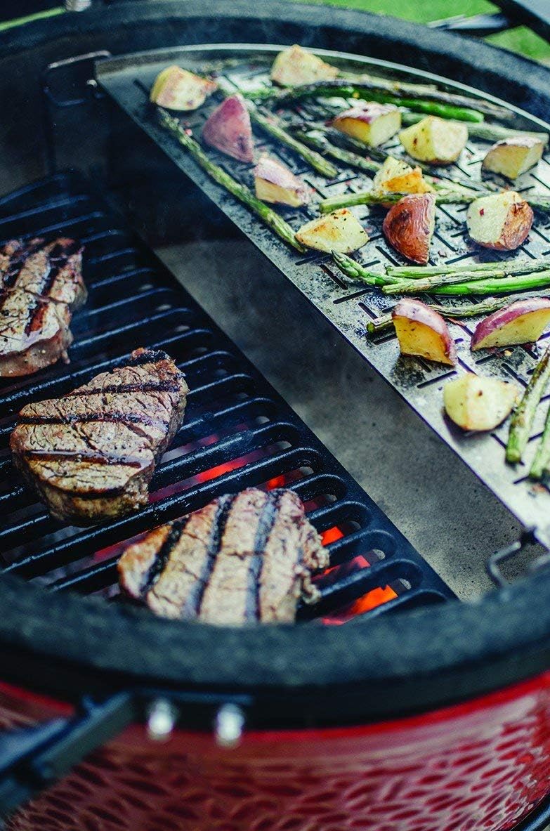 Kamado Joe BJ-HCICG Big Joe - Half Moon Cast Iron Cooking Grate Grill Accessory, Black, 0.4 in*11.625 in*23.7 in - Image 5