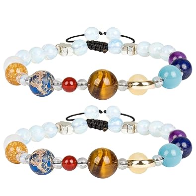 Amazoncom Yission Solar System Bracelet For Couples