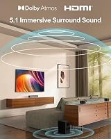 ULTIMEA Poseidon D60 5.1 Dolby Atmos Soundbar with Wireless Subwoofer view 2