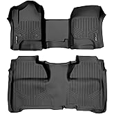 SMARTLINER Custom Fit Floor Mats 2 Row Liner Set for 2014-2018 Chevrolet Silverado 1500