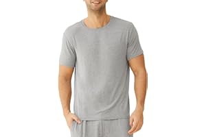 Latuza Men's Viscose Crew Neck Short Sleeves Pajama Sleep Shirt