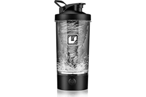 CHOLAS Electric Shaker Bottle USB C Rechargeable Protein Shaker Bottle Shaker cups for Protein Shakes Mixer with 24oz BPA Free Tritan Meal Replacement Shakes Made with Tritan Portable Blender Cup (Black)