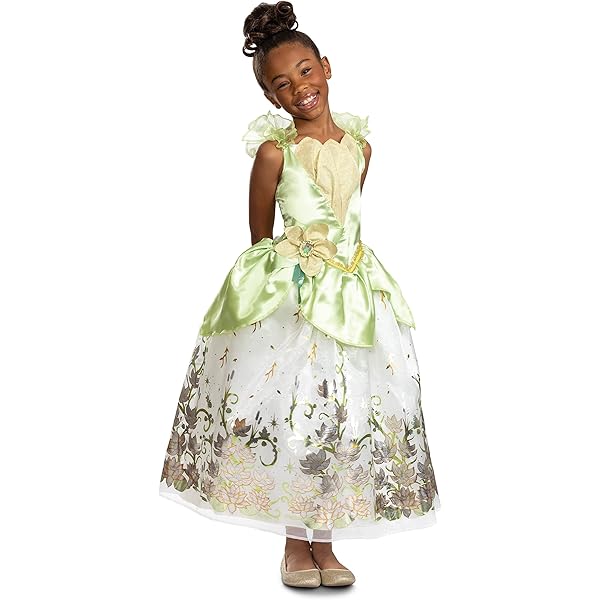 Amazon.com: Disney Princess Tiana Deluxe Girls' Costume, Green : Clothing,  Shoes & Jewelry