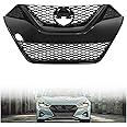 KUAFU Front Grill Compatible with 2016-2018 Nissan Maxima Upper Bumper Grille Painted Black