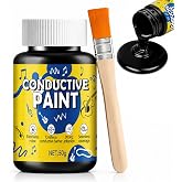 kuailaya Conductive Paint, Guitar Shielding Paint, Reduces Noise, 50g | Effective Noise Reduction, Water-Based, Strong Adhesion, for Electric Guitar Cavity Shielding (Resistivity: 10-90 Ohms/cm)