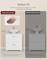 Vasagle CUSTOS Under-Sink Cabinet 2 Drawers 30x60x63.8 cm Cloud White view 7