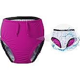 3T to Youth Reusable Swim Diaper Washable Incontinence Underwear for Special Needs Kids Waterproof Covers（Pink，5-6）