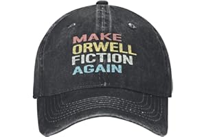 Make Orwell Fiction Again Hat 2024 Libertarian Orwellian Orwell 1984 Trucker Hats Baseball Cap(Black) -q2394