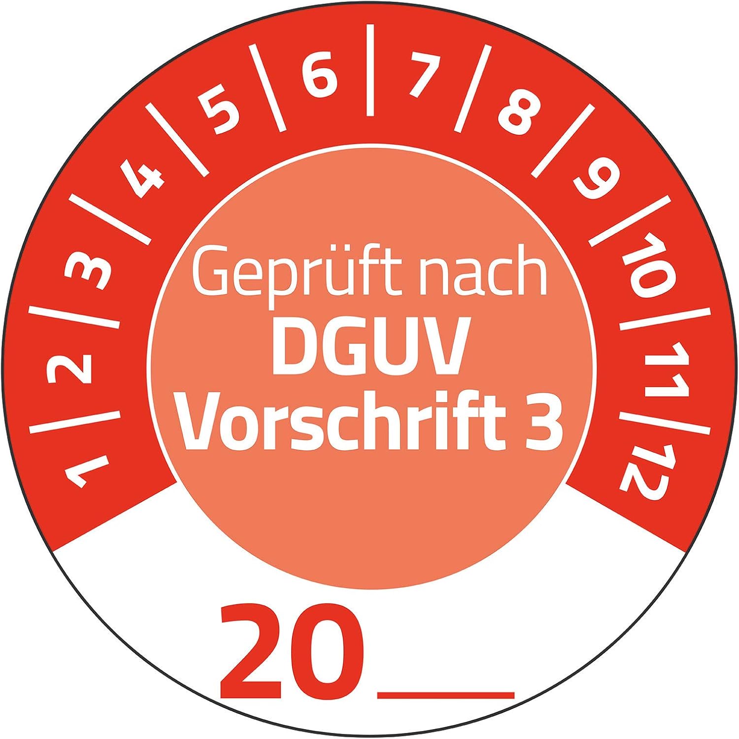 AVERY Zweckform Pack of 80 Test Badges, Tested According to DGUV Regulation 3 20xx (with Year to Enter Yourself, Durable - Image 4