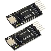 naughtystarts 2pcs for FT232RL FTDI USB Type C to TTL Serial Converter Adapter Module 3.3V 5V Output 6Pin FT232 Breakout Board for Arduino