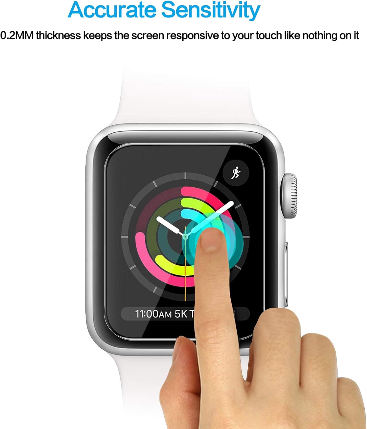 Tourist [3 Pack] Compatible for Apple Watch Tempered Glass Screen Protecto 38mm Series 3 / 2 / 1, 9H Hardness, Anti-scratch, Anti-fingerprint, Anti-bubble Easy Installation with Lifetime Replacements: Electronics