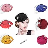 Fascinators Hats 20s 50s Hat Pillbox Hat Tea Hats Derby Fascinators Cocktail Tea Party Headwear for Girl and Women
