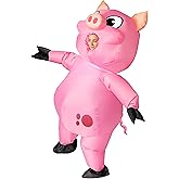 Spooktacular Creations Inflatable Halloween Costume, Adult Piggy Blow Up Costume, Pig Inflatable Suit for Themed Parties