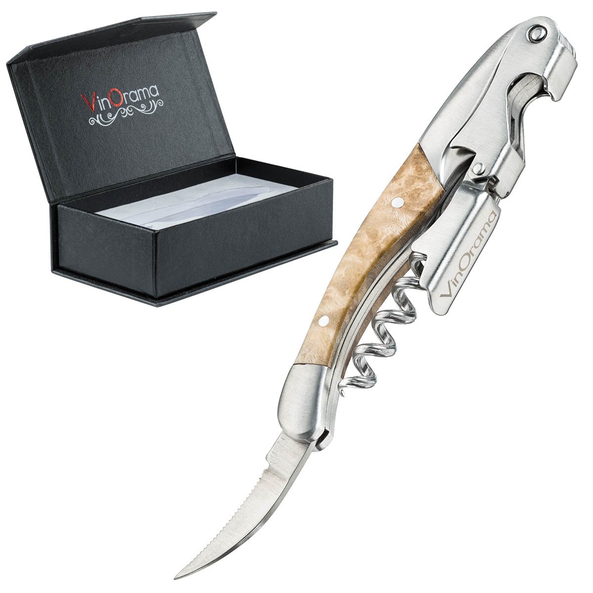 Super Sturdy Premium Waiters Corkscrew by VinOrama 3in1 Wine Opener