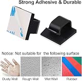 Hoiny Adhesive Cable Clips 60pcs 4 Sizes Black Wire Cord Holder Self‑Adhesive view 6