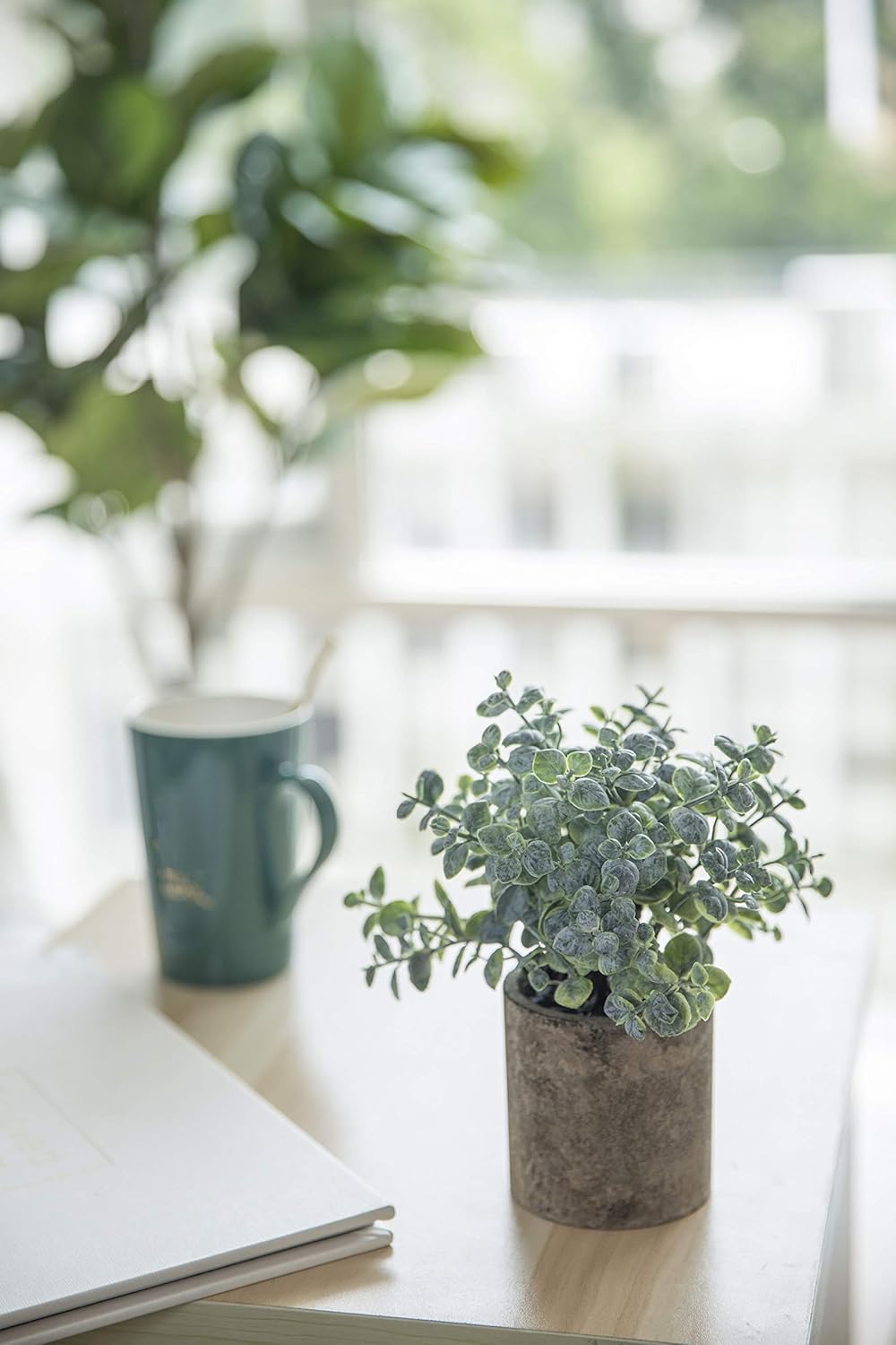 Artificial Shrubs Topiaries The Bloom Times Set Of 3 Small Potted Artificial Plants Plastic Fake Greenery Boxwood Rosemary Eucalyptus Faux Plants In Pots Topiary Shrubs For Home Office Farmhouse Bathroom Tabletop