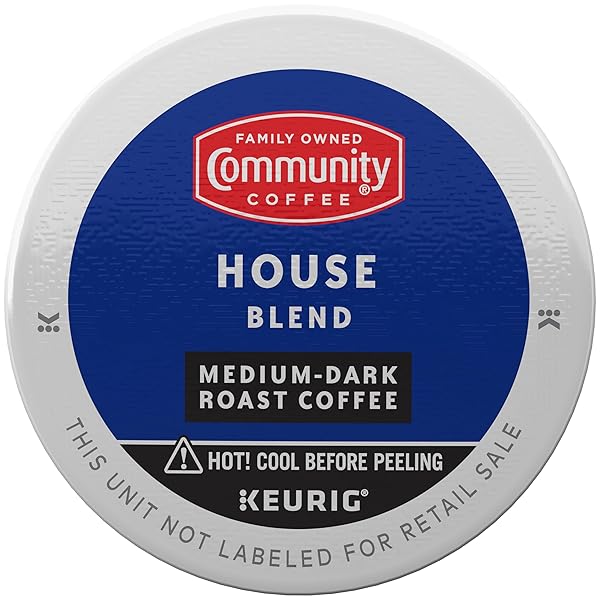 COMMUNITY COFFEE HOUSE BLEND MEDIUM-DARK ROAST SINGLE SERVE KEURIG K-CUP PODS 32 CT BOX