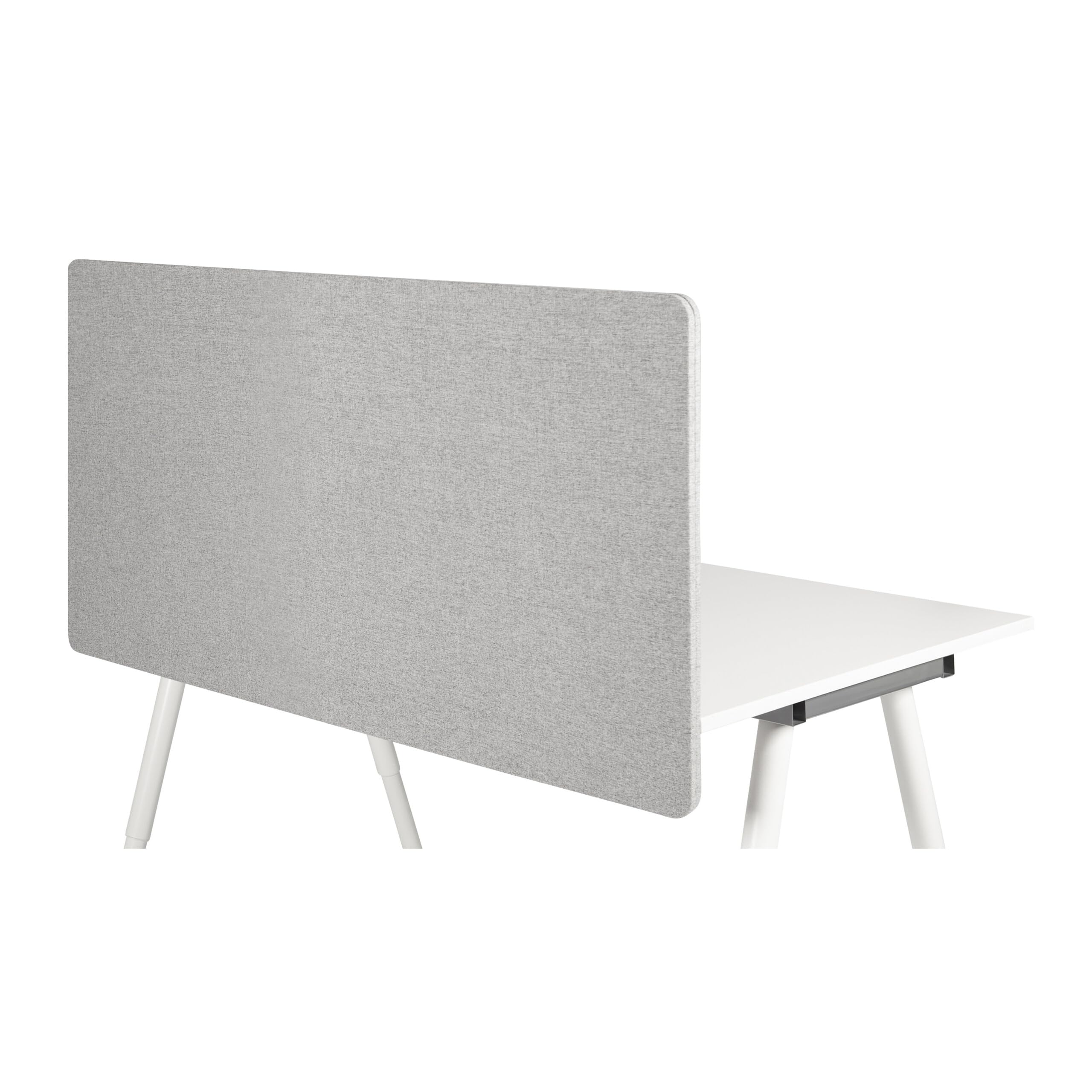 hjh OFFICE Acoustic Divider FLEXMIUT D 120 Fabric Polyester Privacy Screen Table Divider light grey