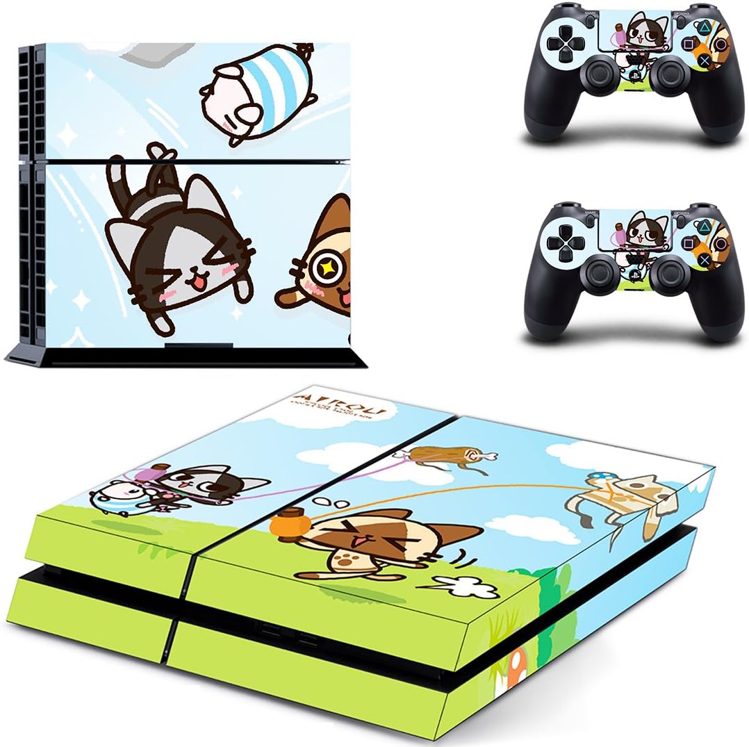 qKonsole PS4 Skin Cute Anime Design Film Sticker Playstation 4 Vinyl Protective Film - Matte