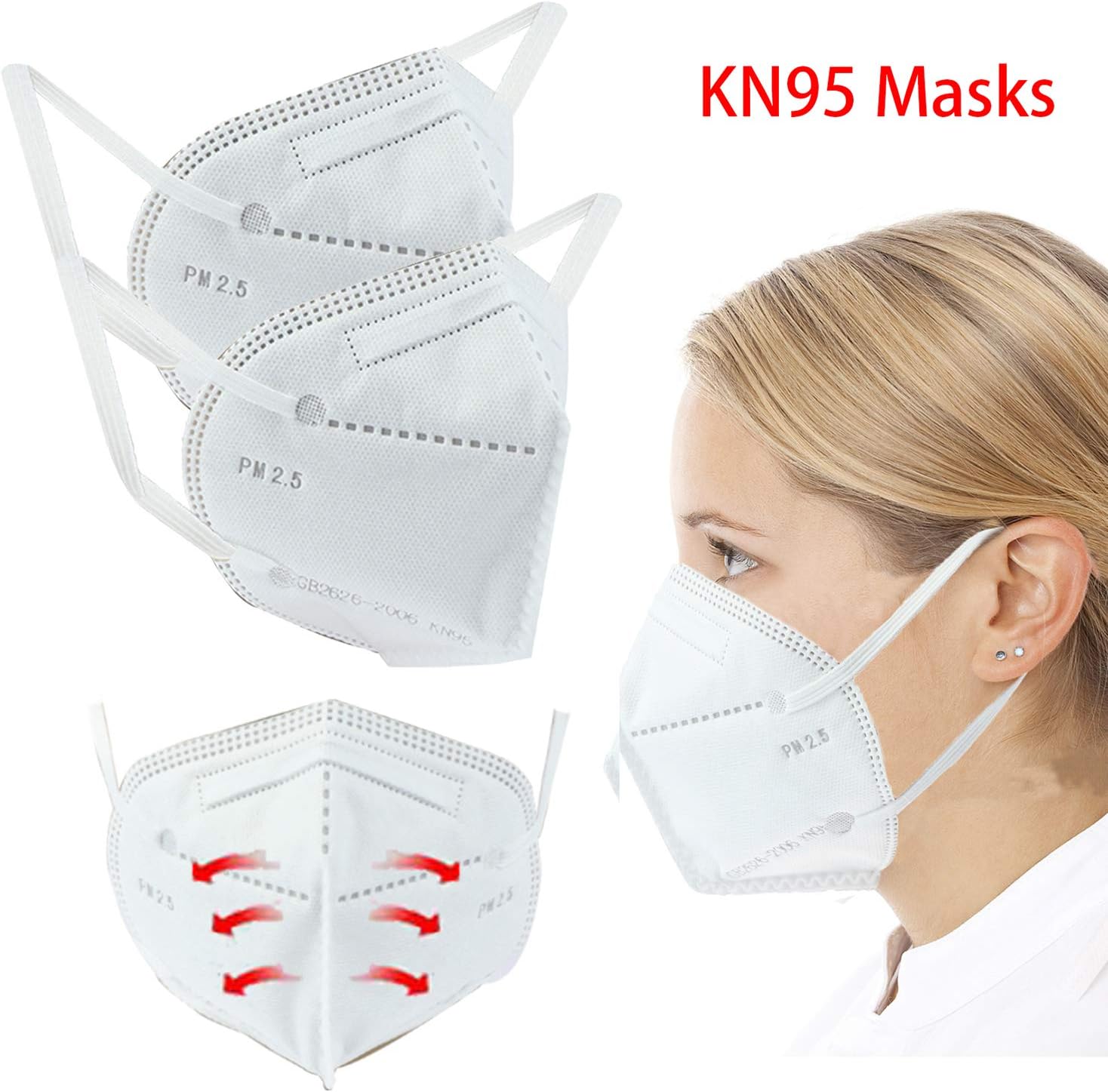 KN95 N95 FFP2 PM2.5 Safety Protective Anti Ffp2 Dust Outdoor Protective Face Protectionnti-Dust Protected Health,10PCS