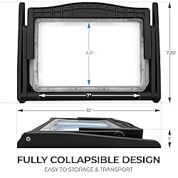 MAGNIPROS Patented 5X Large LED Page Magnifier with