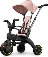 Doona Liki Baby Trike S1 Blush Pink Foldable Trike with Parent Handle