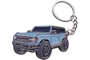XIGRALUCK AiGMY Bronco Keychain Sports Accessories 4 door key chain Fob Cover Cool Mods compatible with Ford Bronco 2021 2022 2023(Cactus Gray)