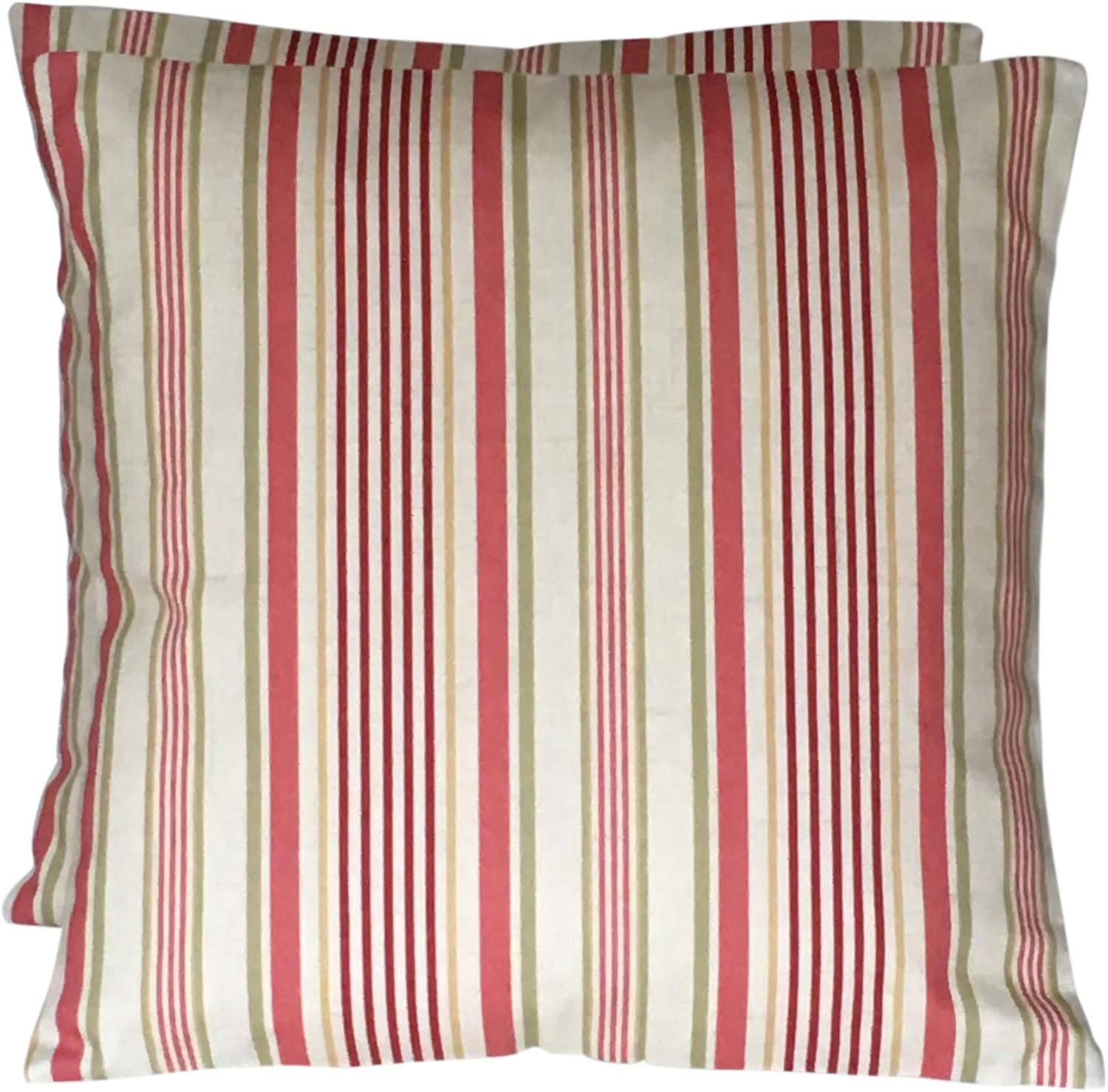 CUSHIONS2U 2 x 16 (40cm x 40cm) Pink Sage Green Raspberry Beige Cream