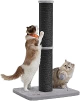 Feandrea Cat Scratching Post 85 cm Tall Sisal Post with Built-in Bell Ink Black