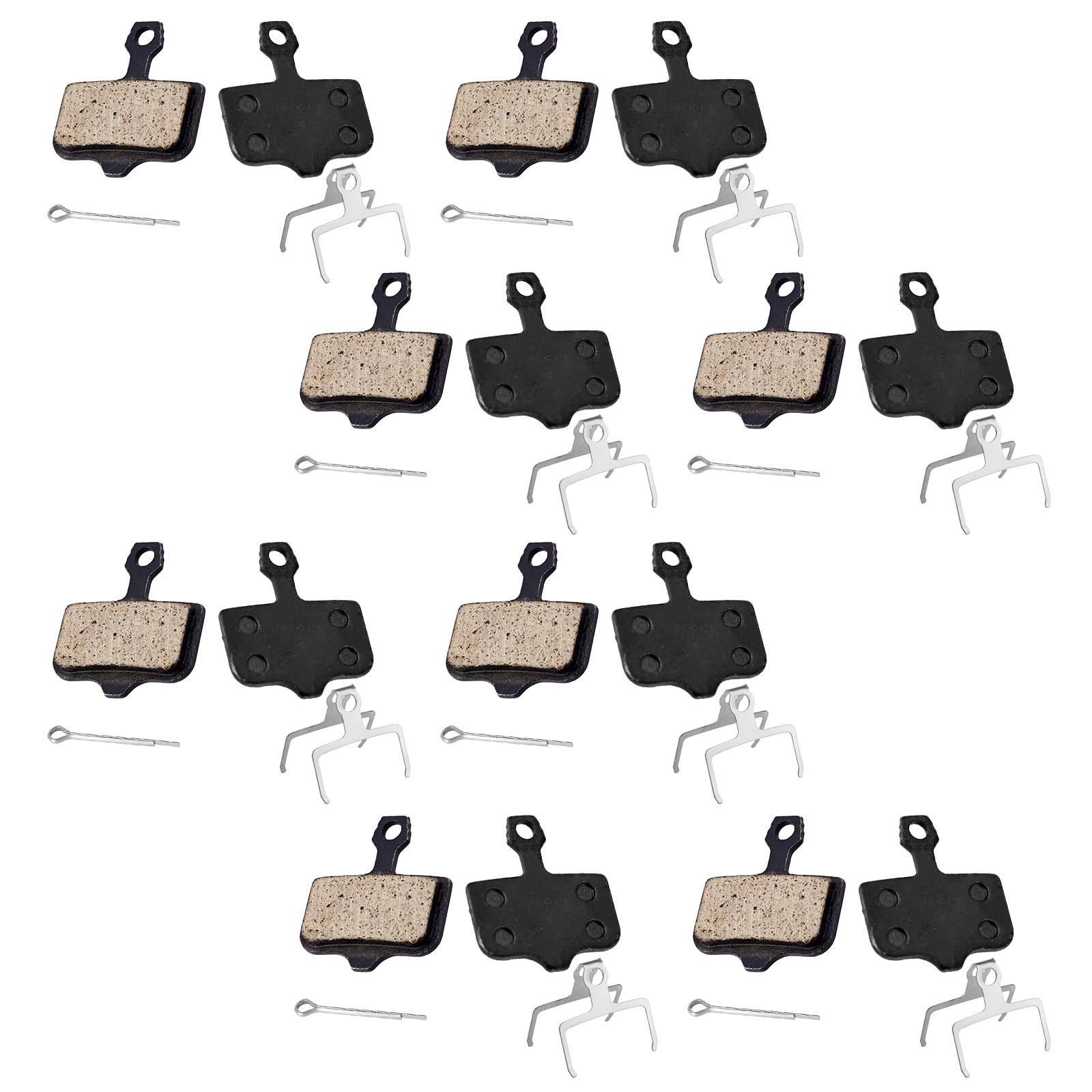 8 Pairs Bike Brake Pads for Sram, Premium Resin Semi-Metal And Carbon Steel Bike Disc Brake Pads Bicycle Brake Pad for Avid Elixir E1 E3 E5 E7 E9 ER CR XO XX DB1 DB3 DB5