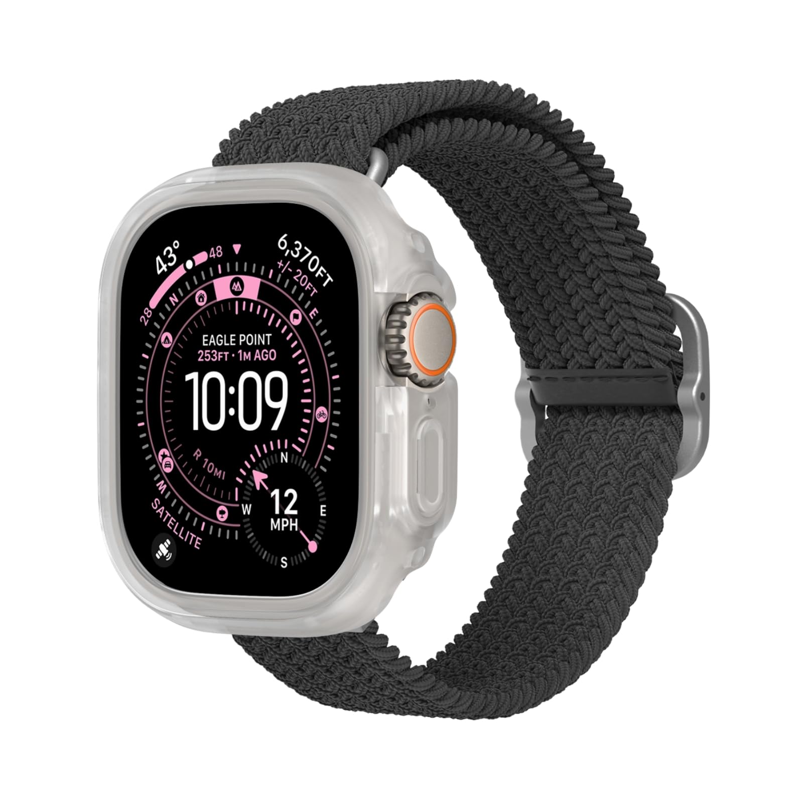 RHINOSHIELD Bumper Case Compatible with Apple Watch Ultra 3/2 / Ultra (49mm) | Slim Protective Case, Lightweight and Shock Absorbent - Transparent