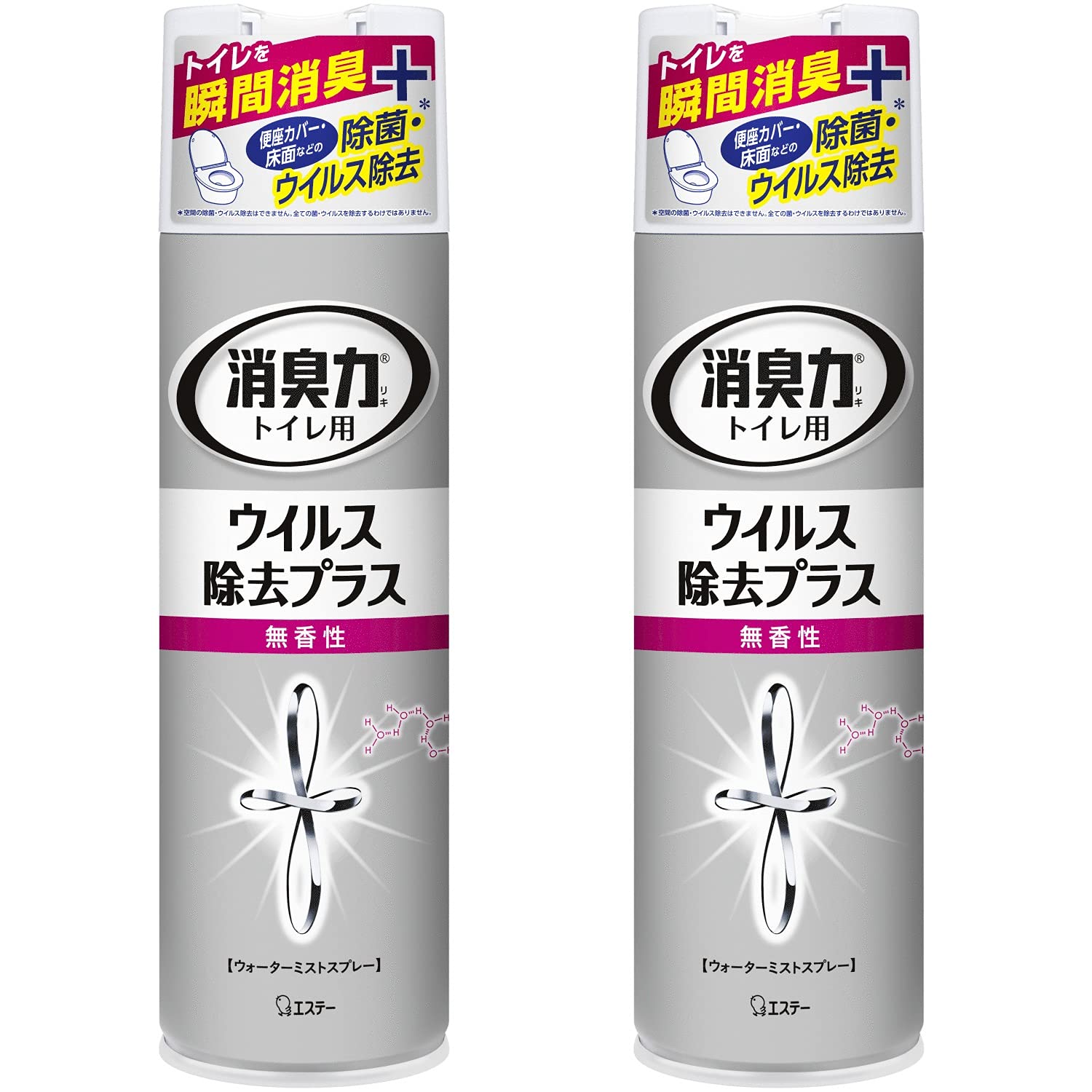 消臭力 トイレ ウイルス除去プラス [まとめ買い] トイレ用 スプレー 無香性 280mL×2個 トイレ 消臭スプレー 消臭剤 消臭 芳香剤商品画像