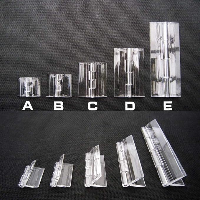 Hinges 6Pcs Clear Transparent Plastic Hinge Box Piano