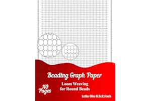 Beading Graph Paper: Loom Weaving Graph Paper for Round Beads Pattern to create your own Beadwork Designs