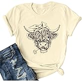 Cow Shirt Women Cute Cattle T-Shirt Vintage Western Short Sleeve Tops Western T Shirt Farm Life Tee Shirts