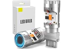 Afibraru 3156 3157 LED Bulb Amber with Built In Resistor & Turbo Fan, CANBUS Error Free Anti Hyper Flash for Front Rear Turn Signal Light Blinker Light, For CK & Standard Socket, Pack of 2