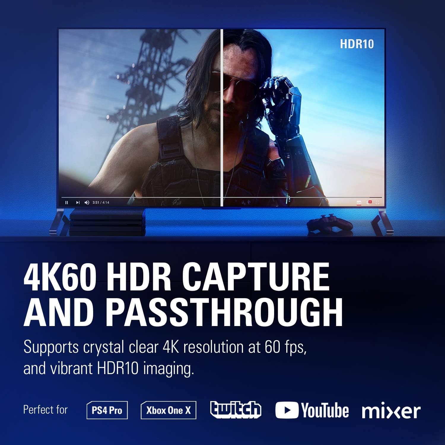 Elgato Game Capture 4K60 Pro MK.2 - 4K60 HDR10 Capture and Passthrough, PCIe Capture Card,Superior Low Latency Technology: Computers & Accessories