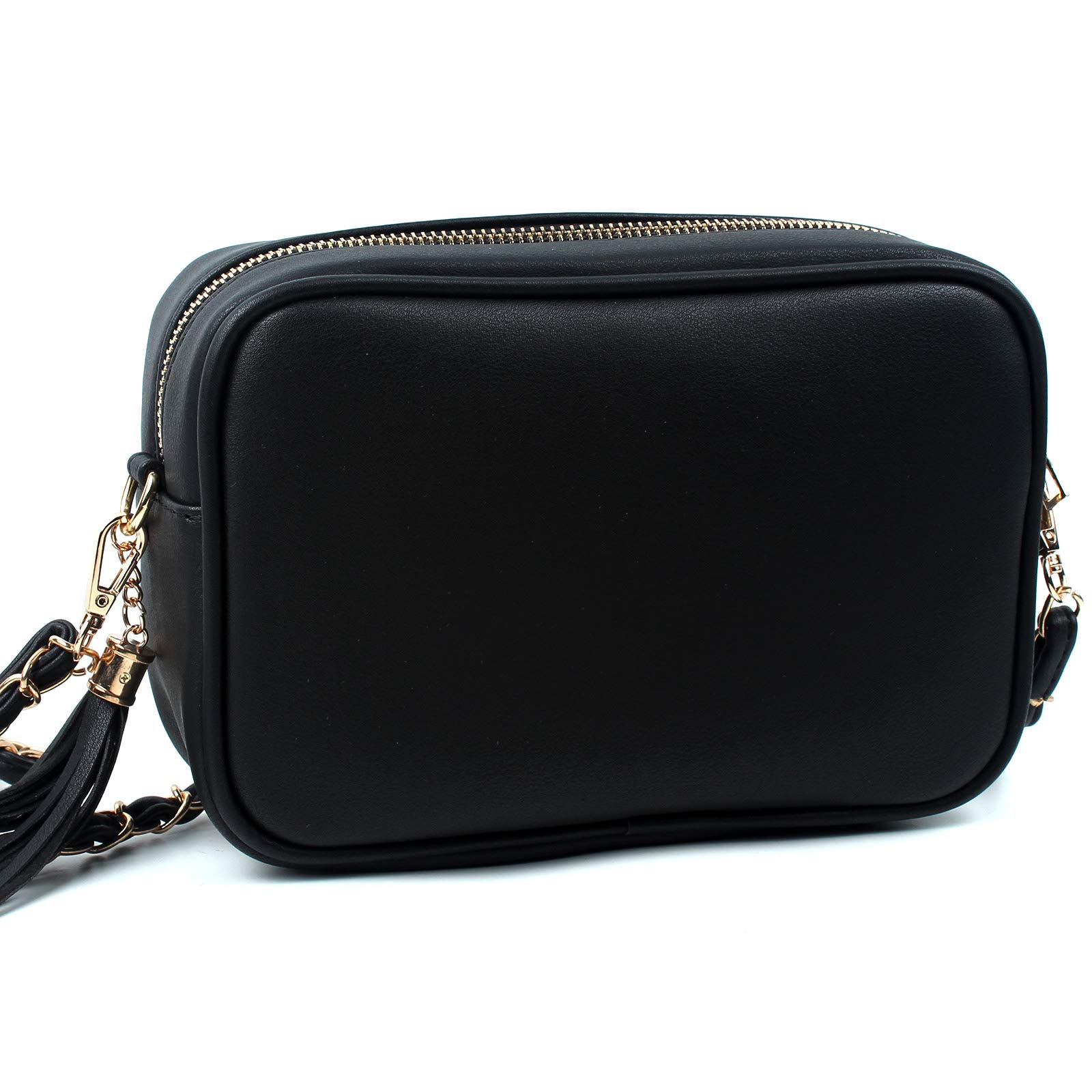 AOSSTA Women's Cross-Body Bag Designer Quilted Shoulder Bag for Women Handbag Tassel With Chain Strap